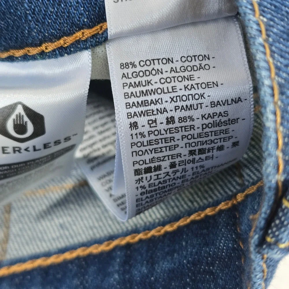 Levis 514 Straight Fit Mens Jeans Dark Wash Indigo Blue 31x30 Cotton Blend